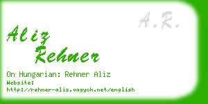 aliz rehner business card